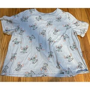 Disney LILO And Stitch Light Blue Tee Shirt Size 3X